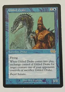 MTG Gilded Drake #76 Urza's Saga Regular - Image 1