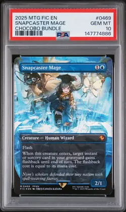 2025 MTG FINAL FANTASY COMMANDER CHOCOBO BUNDLE #0469 SNAPCASTER MAGE PSA 10 - Image 1