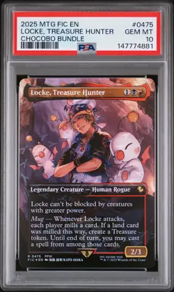 2025 MTG FINAL FANTASY COMMANDER CHOCOBO BUNDLE LOCKE TREASURE HUNTER PSA 10 - Image 1