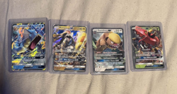 Pokemon GX Card Lot 4x – Tapu Bulu LP, Gumshoos, Gyarados, Kommo-o NM - Image 1
