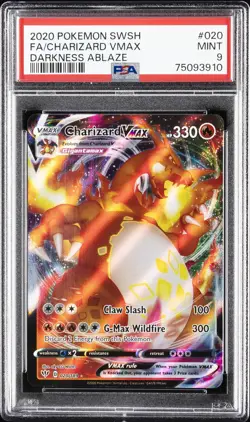 2020 POKEMON SWORD & SHIELD DARKNESS ABLAZE #020 FULL ART/CHARIZARD VMAX PSA 9 - Image 1