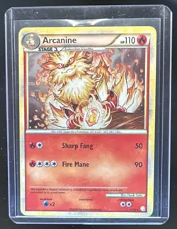 2010 Pokemon HeartGold & SoulSilver Arcanine Holo #1/123 - Image 1