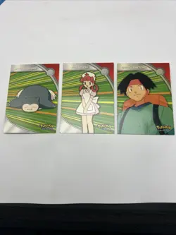 LOT Pokemon 1998Topps Nurse Joy, Snorlax, Tracey BLUE LOGO TV Animation T4458 - Image 1
