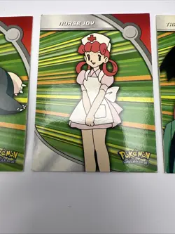 LOT Pokemon 1998Topps Nurse Joy, Snorlax, Tracey BLUE LOGO TV Animation T4458 - Image 2