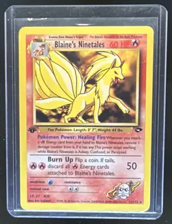2000 Pokemon Gym Challenge 1st Edition Blaine's Ninetales #21/132 - Image 1
