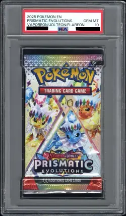 PSA 10 Pokemon Prismatic Evolutions Vaporeon Jolteon Flareon Foil Booster Pack - Image 1