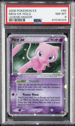 2006 POKEMON EX LEGEND MAKER #88 MEW EX-HOLO PSA 8 - Image 1