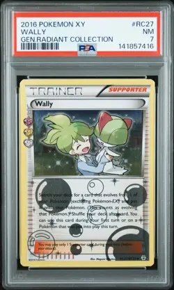 2016 POKEMON XY GENERATIONS RADIANT COLLECTION #RC27 WALLY PSA 7 - Image 1