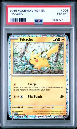 2025 POKEMON M24 EN-MCDONALD'S COLLECTION #002 PIKACHU PSA 8 - Image 1
