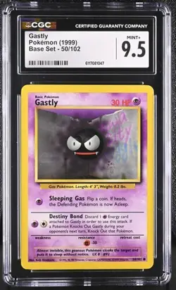 Pokemon Gastly 1999 Base Set 50/102 CGC 9.5 - Image 1
