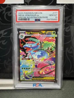 2025 Pokemon Mega Evolution Mega Venusaur EX Special Illustration Rare PSA 10 - Image 1