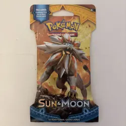 Pokemon 2017 Sun & Moon Base Set Sleeved Booster Pack (Solgaleo) - Image 1