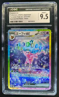 2024 Pokemon Terastal Fest JP Espeon ex Special Art Rare #211/187 CGC 9.5 - Image 1