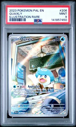 2023 POKEMON PAL EN-PALDEA EVOLVED ILLUSTRATION RARE #206 QUAXLY PSA 9 - Image 1