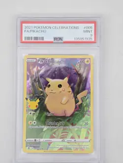 2021 POKEMON CELEBRATIONS #005 FULL ART/PIKACHU PSA 9 - Image 1