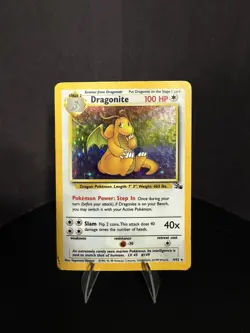 Pokemon TCG Dragonite 4/62 Fossil Unlimited Holo Rare LP/MP - Image 1