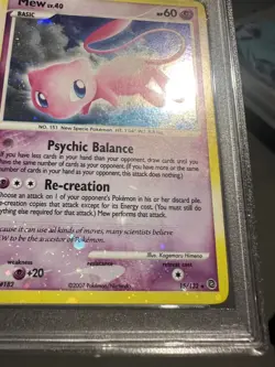 Pokemon Mew 15/132 Diamond & Pearl Secret Wonders Holo Bleed PSA 9 - Image 3