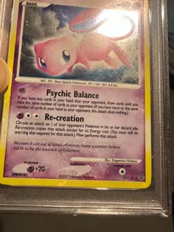 Pokemon Mew 15/132 Diamond & Pearl Secret Wonders Holo Bleed PSA 9 - Image 4