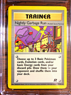 Nightly Garbage Run Uncommon #77 - CGC NM/MINT+ 8.5 - Team Rocket - Pokemon TCG - Image 2