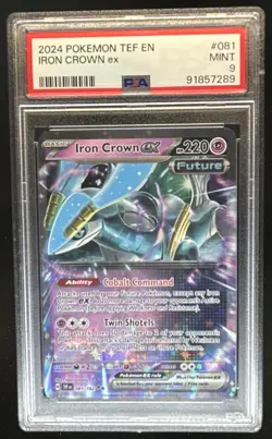2024 Pokemon Temporal Forces Iron Crown ex #081/162 PSA 9 - Image 1