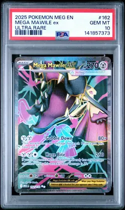 2025 POKEMON MEG EN-MEGA EVOLUTION ULTRA RARE #162 MEGA MAWILE EX PSA 10 - Image 1