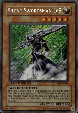 Silent Swordsman LV5 Ltd Ed Secret Rare EEN-ENSE4 Yu-Gi-Oh! - Image 1