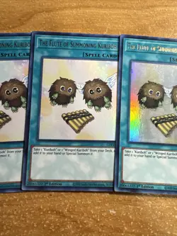 🔥 3x Yugioh The Flute of Summoning Kuriboh GFP2-EN152 ULTRA RARE NM PLAYSET 1ST - Image 3