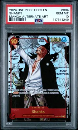 ONE PIECE 2024 SHANKS MANGA AA OP09-EMPERORS IN THE NEW WORLD #004 PSA 10 - Image 1