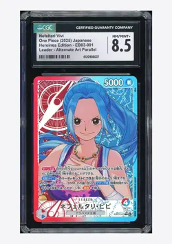 One Piece CGC 8.5 Nefeltari Vivi L Alternate Art 2025 EB03-001 EB03 Japanese - Image 1