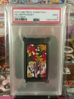 2010 One Piece Hanafuda Helmeppo/Koby October PSA 9 - Image 1