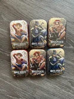 One Piece Vol 2 Mini Tin Pack Set Vol 2 OP-13 Factory Sealed Tins - Lot of 6 - Image 1