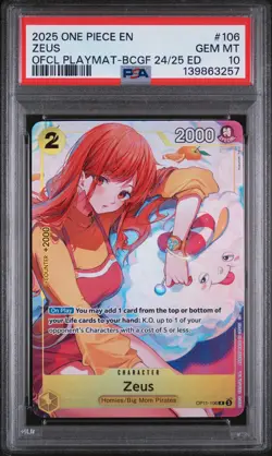 2025 ONE PIECE PROMOS #106 ZEUS PSA 10 - Image 1