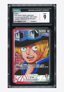 One Piece CGC 9 Sabo L Alternate Art 2025 OP13-004 OP13 Japanese - Image 1