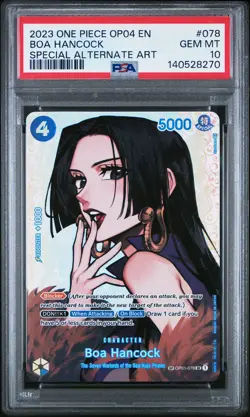2023 ONE PIECE KINGDOMS OF INTRIGUE SPECIAL ALT ART #078 BOA HANCOCK PSA 10 - Image 1