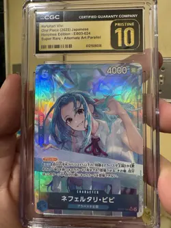 One Piece Nefeltari Vivi Japanese Super Rare Alt Art! Pristine 10! Eb03 Low Pop - Image 1