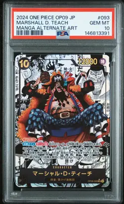 2024 ONE PIECE JPN EMPERORS IN THE NEW WORLD MANGA AA MARSHALL D. TEACH PSA 10 - Image 1