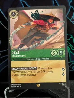 Disney Lorcana Reign of Jafar Raya Infiltration Expert 100/204 Legendary Non Foi - Image 1