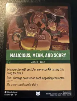 Malicious, Mean, And Scary 97/204 Uncommon Whispers In The Well Disney Lorcana - Image 1
