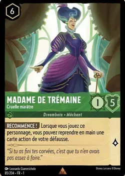85/204 FR | Madame de Tremaine, Cruelle maratre | carte Disney Lorcana FR (2023) - Image 1