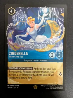155/204 Cinderella - Dream Come True Legendary Disney Lorcana Set 10 - Image 1