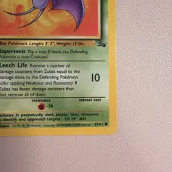 1st Edition Zubat 57/62 Fossil Set Vintage 1999 Pokemon TCG Card WOTC LP - Image 3