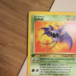 1st Edition Zubat 57/62 Fossil Set Vintage 1999 Pokemon TCG Card WOTC LP - Image 5