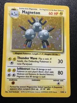 Magneton Base Set Holo Rare Vintage 1999 Pokemon Card #9/102 Nm-Lp - Image 2