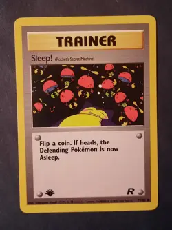 Pokemon Card Sleep 79/82 1st Edition Team Rocket - Image 4