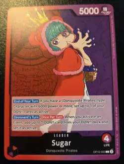 Sugar OP10-003 Leader Royal Blood One Piece Card Game - Image 1