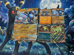 Prismatic Evolutions Stamped Collection Lucario & Tyranitar Promos + Jumbo Card - Image 1