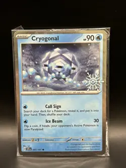 Sealed Holiday Stamped Cryogonal 047/191 - Pokemon Surging Sparks Card - NM - Image 1