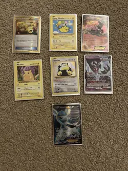 Pokemon TCG XY & Sun Moon Lot 7 Cards Pikachu Snorlax EX GX Holo Ultra Beast - Image 1