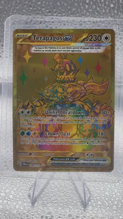 Pokemon TCG Terapagos EX 169/131 Prismatic Evolutions Gold Card - Image 1