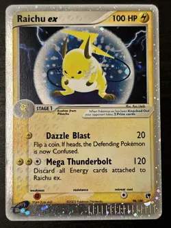 Raichu EX - Ex Sandstorm Holo Card 98/100 Ultra Rare Pokemon TCG Ex Swirl! Lp - Image 1